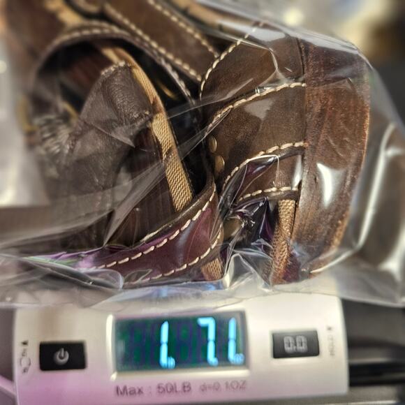 Coach Sheena Brown Leather & Wood Open Toe Heeled Platform Sandal Women's 8 B - Picture 14 of 14